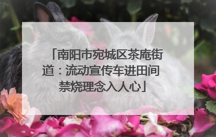 南阳市宛城区茶庵街道：流动宣传车进田间 禁烧理念入人心