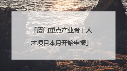 厦门重点产业骨干人才项目本月开始申报