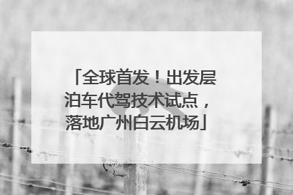 全球首发！出发层泊车代驾技术试点，落地广州白云机场