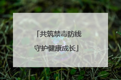 共筑禁毒防线 守护健康成长