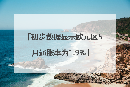 初步数据显示欧元区5月通胀率为1.9%