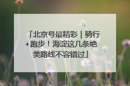北京号最精彩｜骑行+跑步！海淀这几条绝美路线不容错过