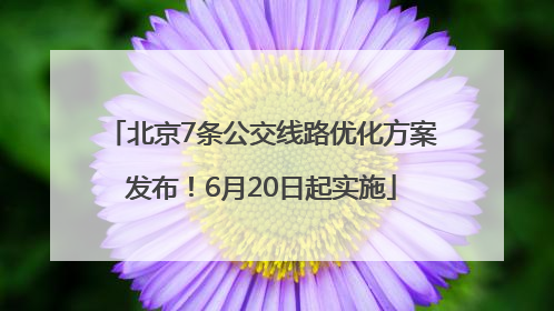 北京7条公交线路优化方案发布！6月20日起实施