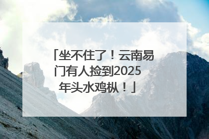 坐不住了！云南易门有人捡到2025年头水鸡枞！