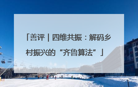 善评｜四维共振：解码乡村振兴的“齐鲁算法”