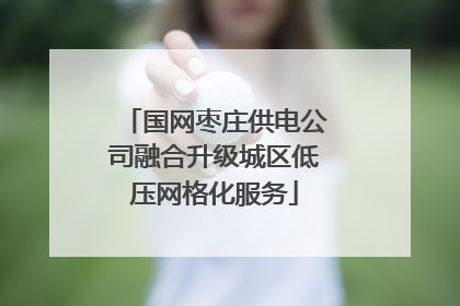 国网枣庄供电公司融合升级城区低压网格化服务