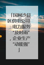 国网沙县区供电公司：电力服务“及时雨”，企业生产“动能强”