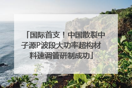 国际首支！中国散裂中子源P波段大功率超构材料速调管研制成功