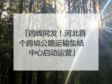 四线同发！河北首个跨境公路运输集结中心启动运营