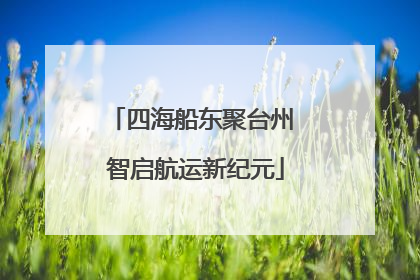 四海船东聚台州 智启航运新纪元