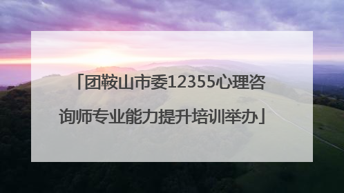 团鞍山市委12355心理咨询师专业能力提升培训举办
