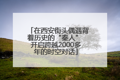 在西安街头偶遇背着历史的“秦人” 开启跨越2000多年的时空对话