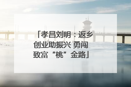 孝昌刘明：返乡创业助振兴 勇闯致富“桃”金路