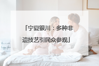 宁夏银川：多种非遗技艺引民众参观