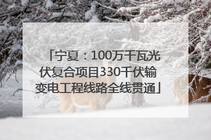 宁夏：100万千瓦光伏复合项目330千伏输变电工程线路全线贯通