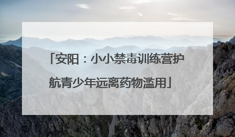 安阳：小小禁毒训练营护航青少年远离药物滥用