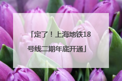 定了！上海地铁18号线二期年底开通