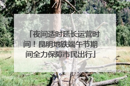 夜间适时延长运营时间！昆明地铁端午节期间全力保障市民出行
