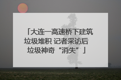 大连一高速桥下建筑垃圾堆积 记者采访后垃圾神奇“消失”