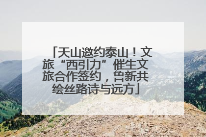 天山邀约泰山！文旅“西引力”催生文旅合作签约，鲁新共绘丝路诗与远方