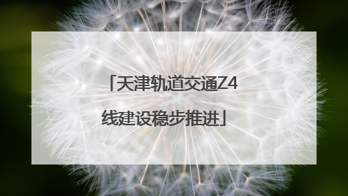 天津轨道交通Z4线建设稳步推进