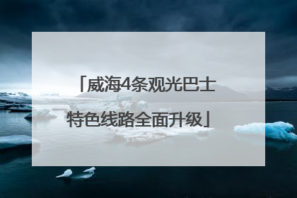 威海4条观光巴士特色线路全面升级