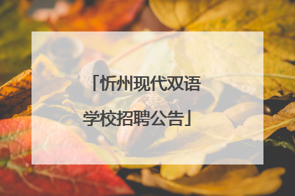 忻州现代双语学校招聘公告