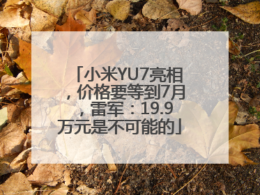 小米YU7亮相，价格要等到7月，雷军：19.9万元是不可能的