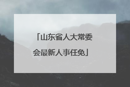 山东省人大常委会最新人事任免
