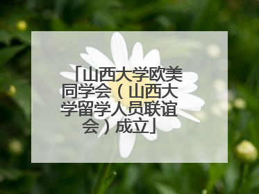 山西大学欧美同学会（山西大学留学人员联谊会）成立
