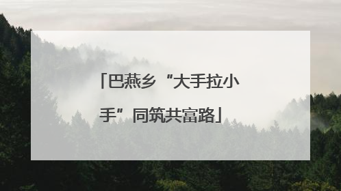 巴燕乡“大手拉小手”同筑共富路