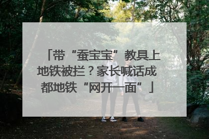 带“蚕宝宝”教具上地铁被拦？家长喊话成都地铁“网开一面”