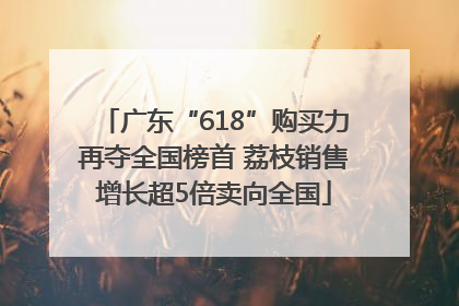 广东“618”购买力再夺全国榜首 荔枝销售增长超5倍卖向全国