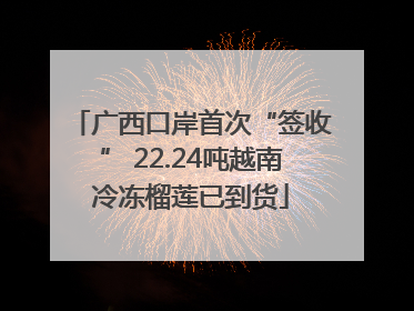 广西口岸首次“签收” 22.24吨越南冷冻榴莲已到货