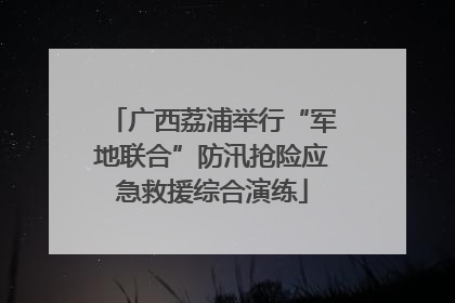 广西荔浦举行“军地联合”防汛抢险应急救援综合演练