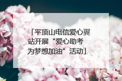 平顶山电信爱心翼站开展“爱心助考 为梦想加油”活动