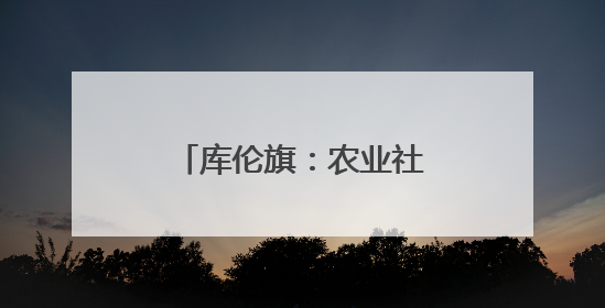 库伦旗：农业社会化服务“托”起乡村振兴新图景
