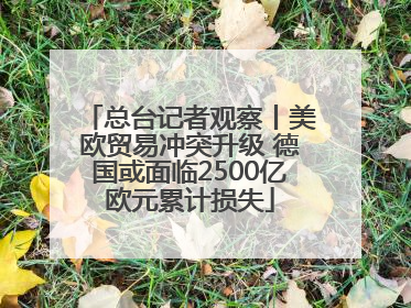总台记者观察丨美欧贸易冲突升级 德国或面临2500亿欧元累计损失