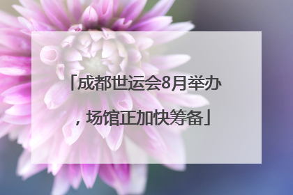 成都世运会8月举办，场馆正加快筹备