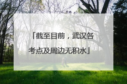 截至目前，武汉各考点及周边无积水