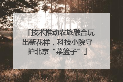技术推动农旅融合玩出新花样，科技小院守护北京“菜篮子”