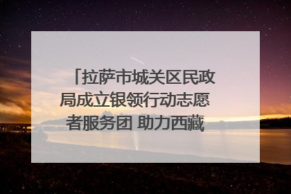 拉萨市城关区民政局成立银领行动志愿者服务团 助力西藏银发经济发展