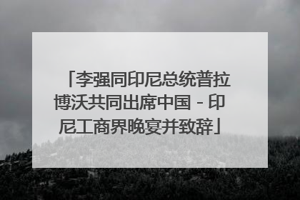 李强同印尼总统普拉博沃共同出席中国－印尼工商界晚宴并致辞