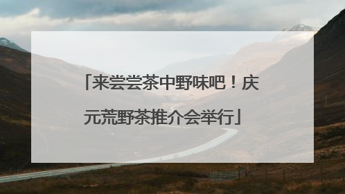 来尝尝茶中野味吧！庆元荒野茶推介会举行