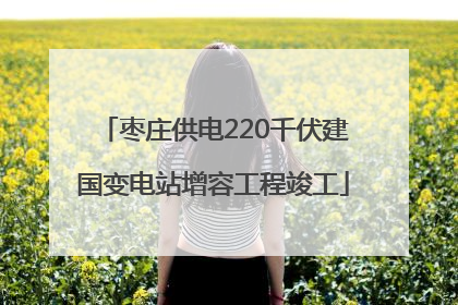 枣庄供电220千伏建国变电站增容工程竣工