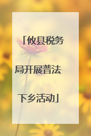 攸县税务局开展普法下乡活动