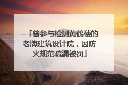 曾参与检测黄鹤楼的老牌建筑设计院，因防火规范疏漏被罚