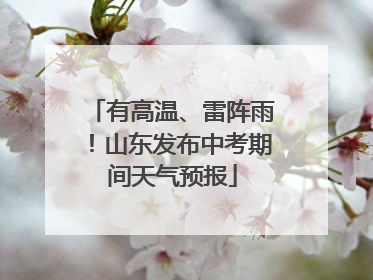 有高温、雷阵雨！山东发布中考期间天气预报