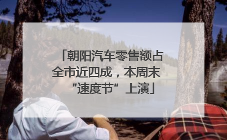 朝阳汽车零售额占全市近四成，本周末“速度节”上演