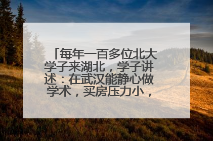 每年一百多位北大学子来湖北，学子讲述：在武汉能静心做学术，买房压力小，创业成本低